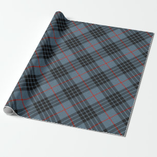 Papier Cadeau MacKay Blue Tartan Plaid Scottish Motif