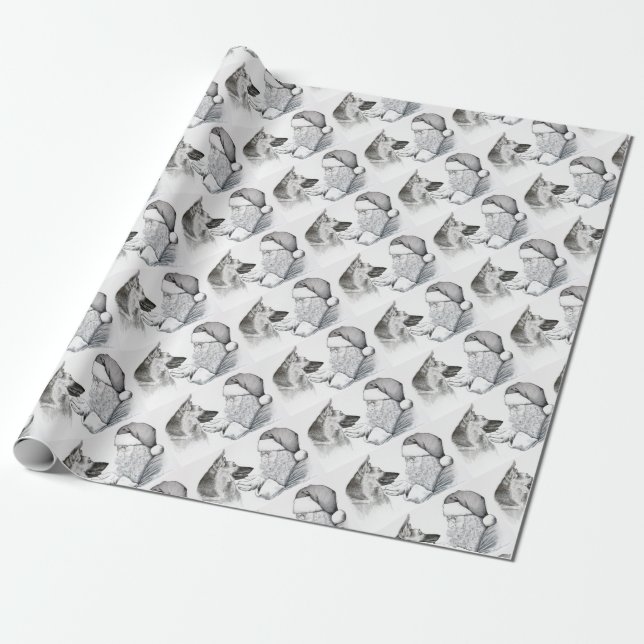Papier Cadeau Macksie-et-Père Noël-LARGE (Déroulé)