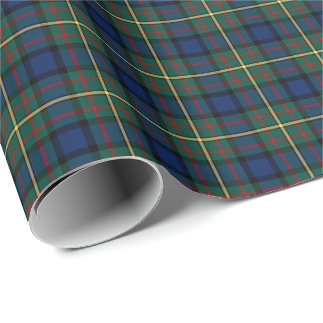 Papier Cadeau MacLaren Clan Tartan (Coin rond)