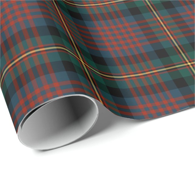 Papier Cadeau MacLennan Clan Tartan (Coin rond)