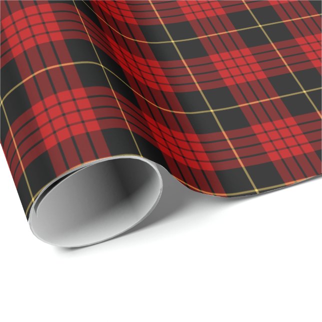 Papier Cadeau MacQueen Clan Tartan (Coin rond)