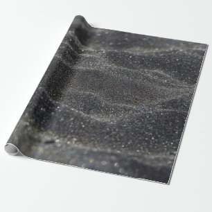 Papier Cadeau Macro sable noir flou