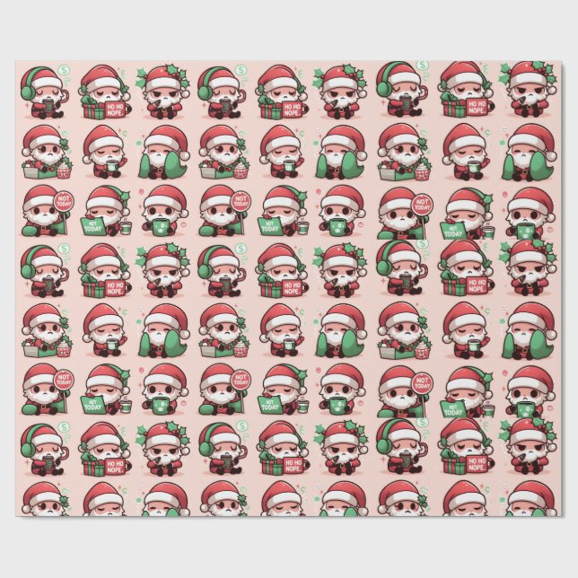 Papier Cadeau Mad Santa (Pink) (Plat)
