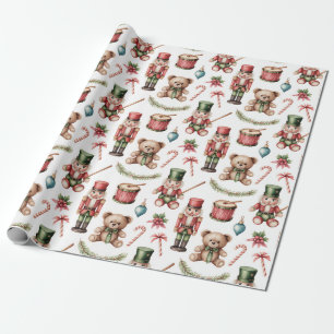Papier Cadeau Magasin de jouets à l'ancienne Noël