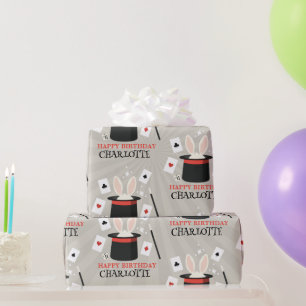 Papier Cadeau Magicien Show Magicien Enfants Anniversaire Nom pe