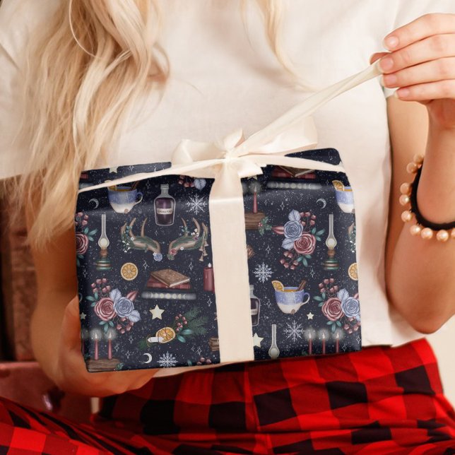 Papier Cadeau Magique Yule Log Winter Solstice Wicca Nature (Créateur téléchargé)