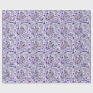Papier Cadeau Magnifique Art du Léopard Bijou de Pourpre Royale