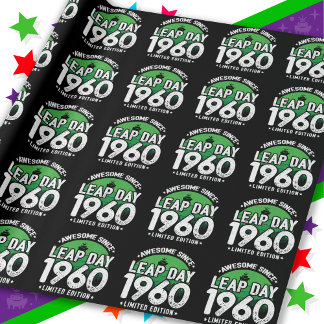 Papier Cadeau Magnifique depuis 1960 Leap Année Jour Février 29