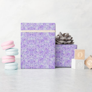 Papier Cadeau Magnifique motif d'hortensia en lavande, floral