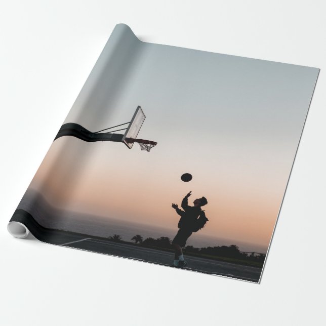 Papier Cadeau Magnifique panier de basket (Déroulé)