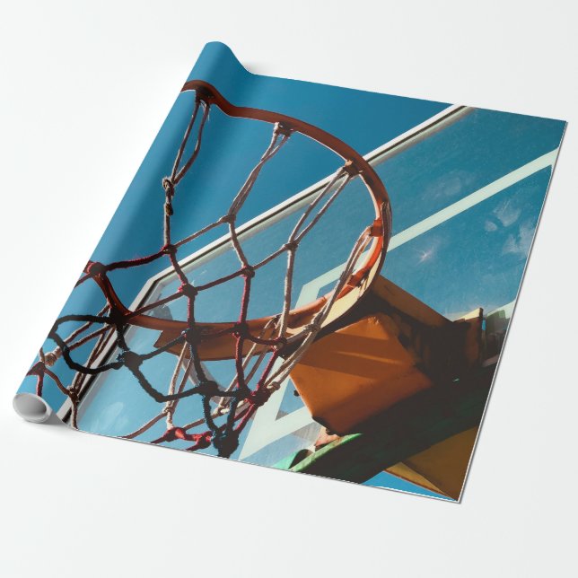 Papier Cadeau Magnifique panier de basket (Déroulé)