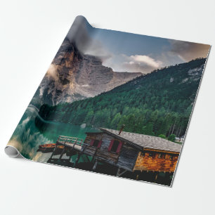 Papier Cadeau Magnifique paysage de montagnes et de lacs en Ital