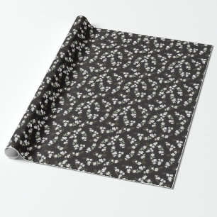 Papier Cadeau Magnolia floral brillant Motif sans joint