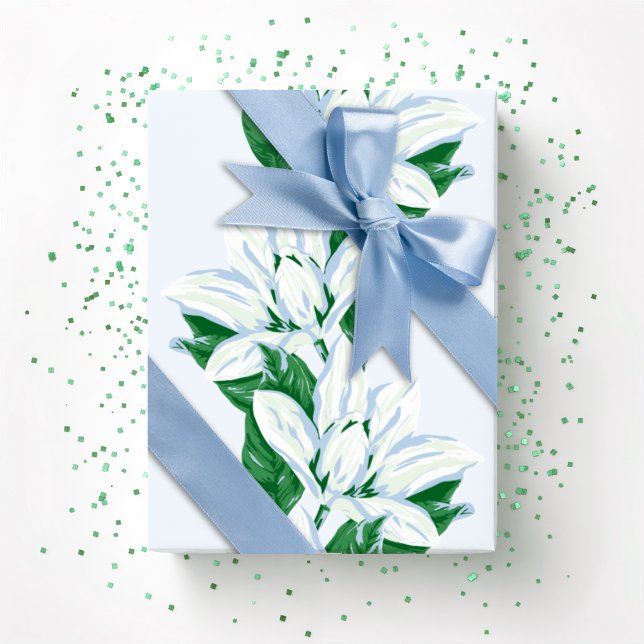 Papier Cadeau Magnolia Sway en Ardoise et Vert (Créateur téléchargé)