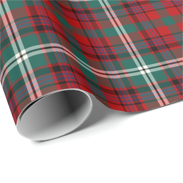 Papier Cadeau Maguire Clan Tartan Irlandais Plaid Motif (Coin rond)