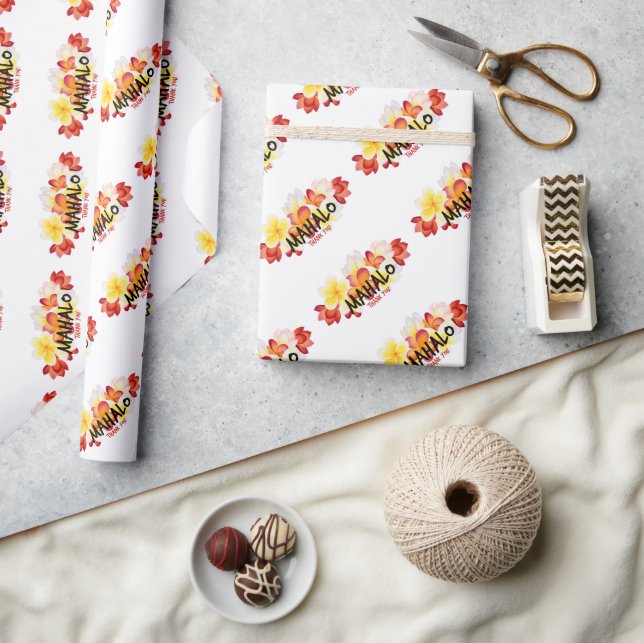 Papier Cadeau Mahalo Plumeria (Artisanat)