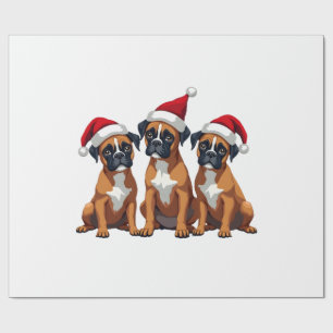 Papier Cadeau Maillot de Noël de chien Boxer Sweater Ugly Christ