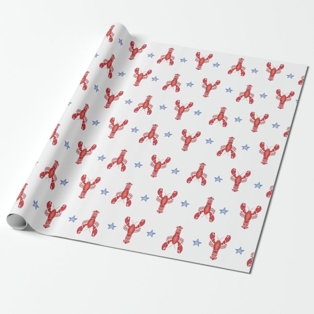 Papier Cadeau Maine Événement Homard Preppy Côté maritime (Déroulé)