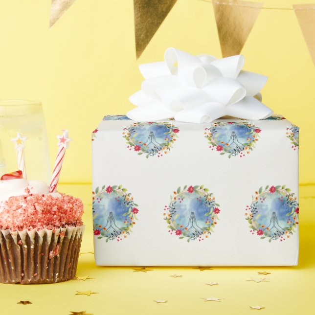 Papier Cadeau Mains en prière aquarelle (Fête d'anniversaire)