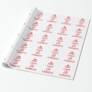 Papier Cadeau Maintenez calme et mangez les carottes