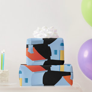 Papier Cadeau Maison de dessin animé fantaisiste Maison colorée 