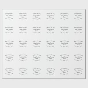 Papier Cadeau Maison de lac plage joyeux anniversaire nom date a