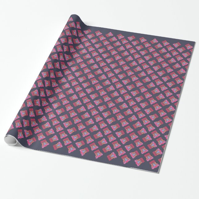Papier Cadeau Maison de pain d'épices (Déroulé)