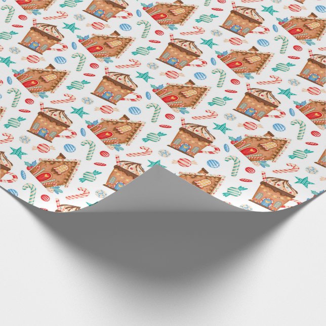 Papier Cadeau Maison en pain d'épice (Coin)