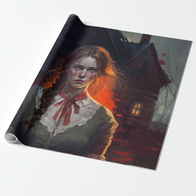 Papier Cadeau Maison hantée (Déroulé)