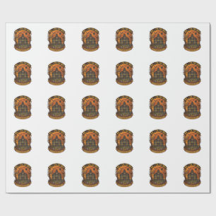 Papier Cadeau Maison Hantée Ne Pas Essayer Halloween