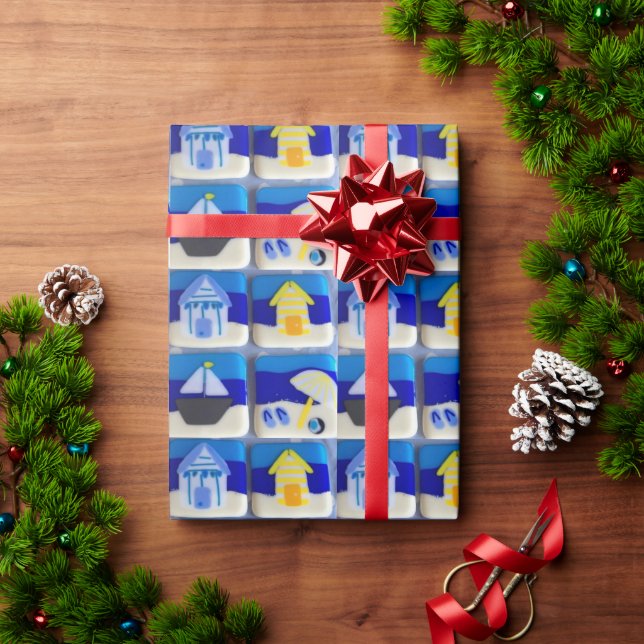 Papier Cadeau Maisons 1 (Cadeau de vacances)