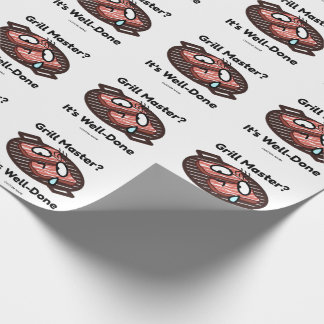 Papier Cadeau Maître du Grill Bien Fait Drôle Cadeau BBQ Papa