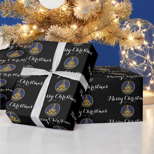 Papier Cadeau Maître passé franc-maçon Noël (Vacances)