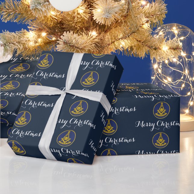Papier Cadeau Maître passé franc-maçon Noël (Vacances)