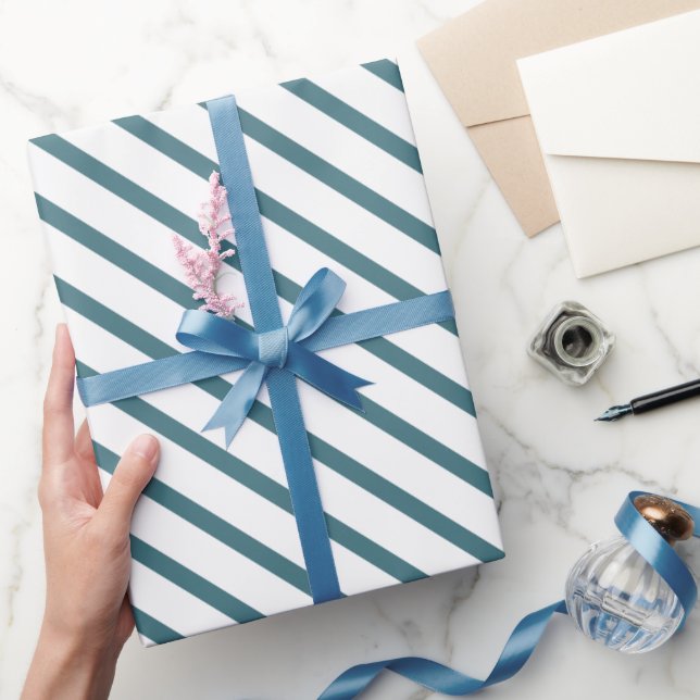 Papier Cadeau Make Your Gift Calmly Elegant in Teal Blue (Cadeaux)