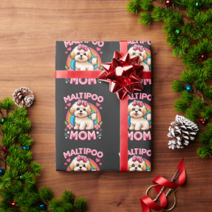 Papier Cadeau Maman Chien Maltipoo Pour Propriétaire De Chien Ma
