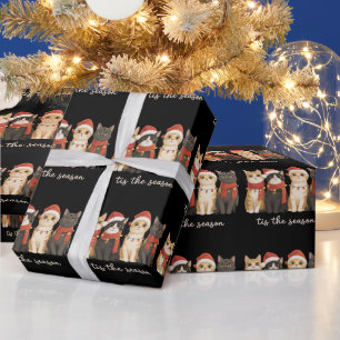 Papier Cadeau Maman de chat mignonne Noël Amateur de chats Cadea