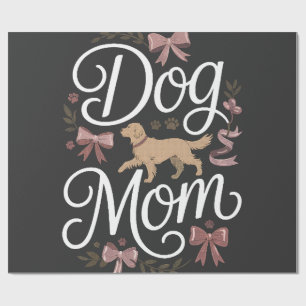 Papier Cadeau Maman de Chien Design Élégant Coquette Retriever D