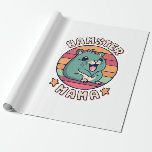 Papier Cadeau Maman hamster mignon kawaii rongeur mère