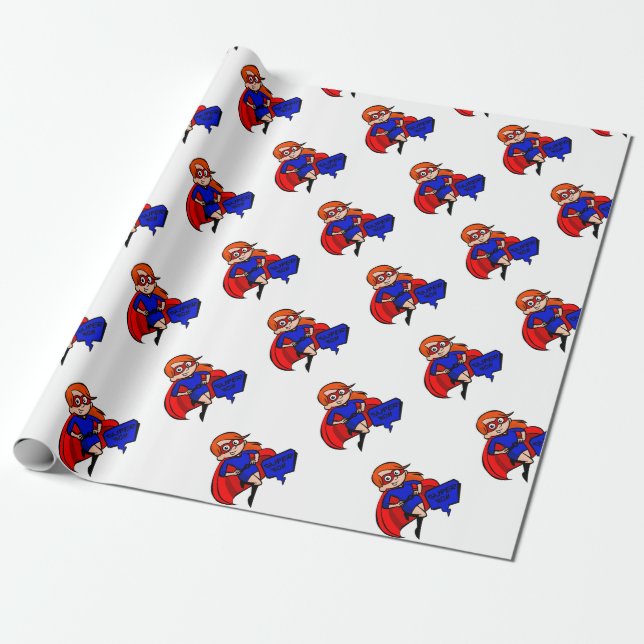 Papier Cadeau maman super (Déroulé)