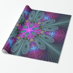 Papier Cadeau Mandala à partir d'une couleur centrale fractale c