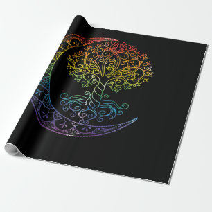 Papier Cadeau Mandala Tree of Life Style tatouage