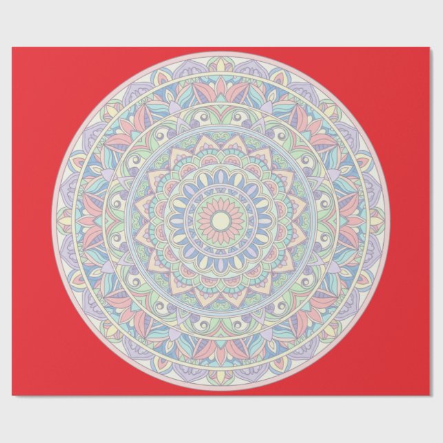 Papier Cadeau Mandala Zen Yoga Spiritual  (Plat)