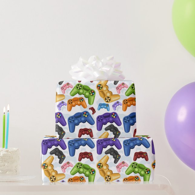 Papier Cadeau Manette de jeu  (Cadeaux de fête)