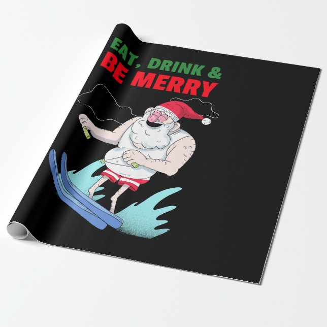 Papier Cadeau Manger, Boire & Joyeux Noël (Déroulé)