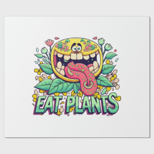 Papier Cadeau Manger des plantes