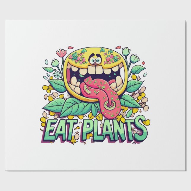 Papier Cadeau Manger des plantes (Plat)