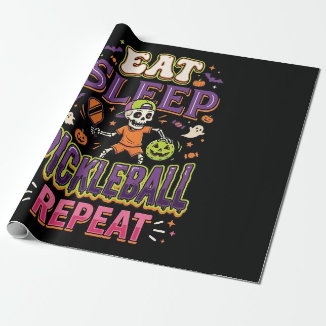 Papier Cadeau Manger Dormir Pickleball Répéter Pickleball (Déroulé)