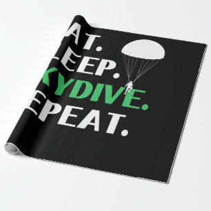 Papier Cadeau Manger Sommeil Skydive Répéter Skydiving