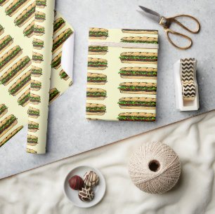 Papier Cadeau Manger un jour de sandwich